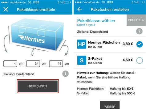 hermes versand päckchen abholen|Hermes versand paketschein erstellen.